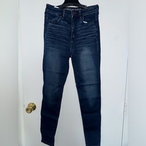 American Eagle Outfitters Super High Rise Dark Indigo Jeans